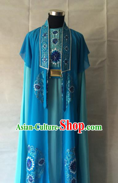 Traditional Chinese Beijing Opera Niche Costume Peking Opera Blue Clothing