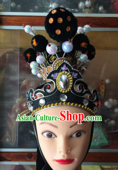 Asian Chinese Traditional Beijing Opera Takefu Headwear Ancient Nobility Childe Head Crown for Men