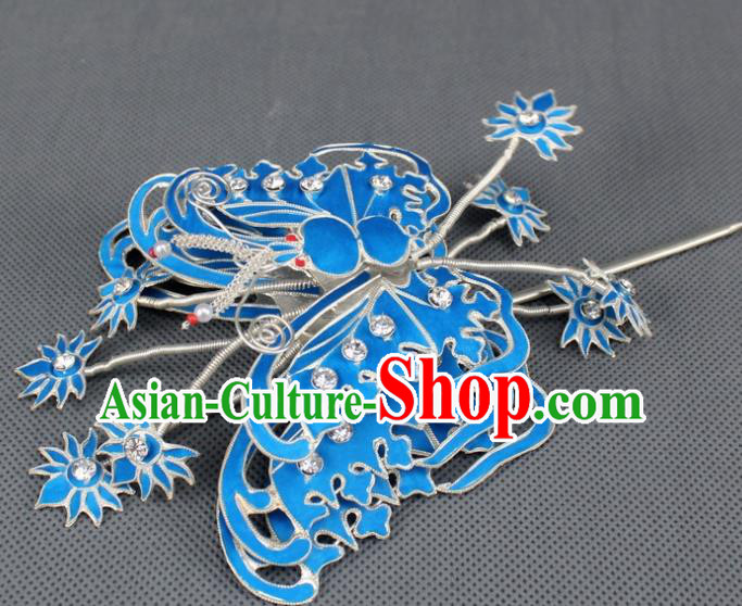 Asian Chinese Beijing Opera Princess Hair Accessories Ancient Butterfly Hairpins for Women