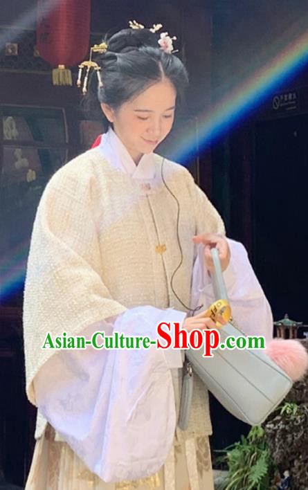 Chinese Traditional Ming Dynasty Historical Costume Ancient Aristocratic Lady Hanfu Dress for Women