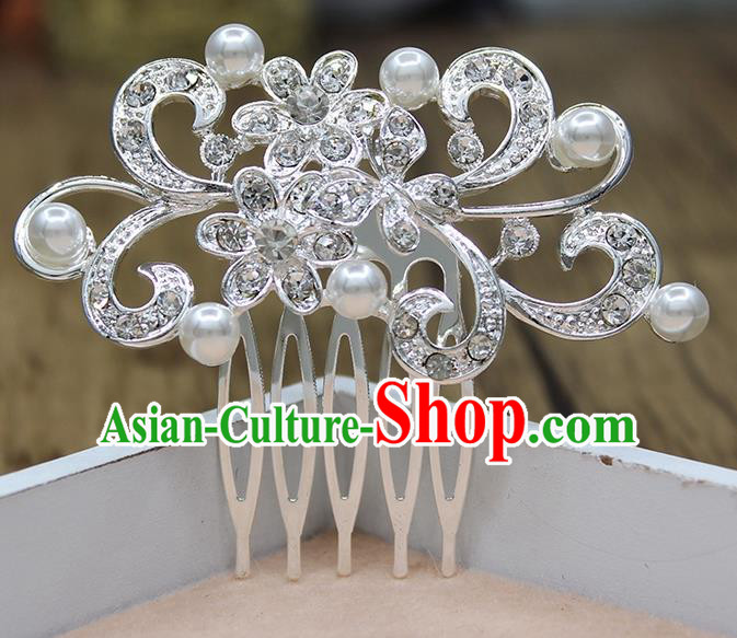 Top Grade Handmade Princess Hair Accessories Classical Crystal Flower Hair Comb for Women