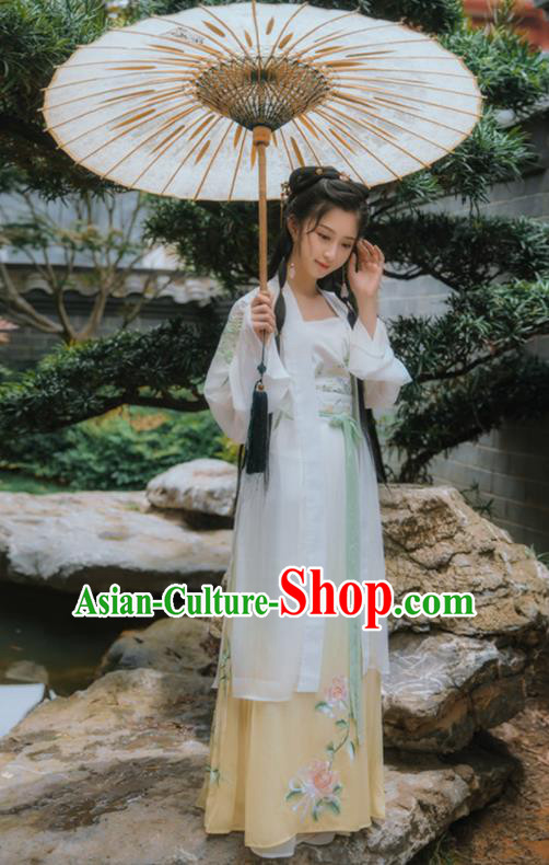 Chinese Ancient Aristocratic Lady Hanfu Dress Traditional Song Dynasty Historical Costume for Women