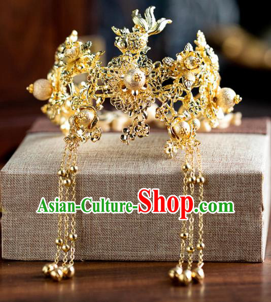 Chinese Ancient Hanfu Jewelry Accessories Traditional Goldfish Tassel Bracelet for Women