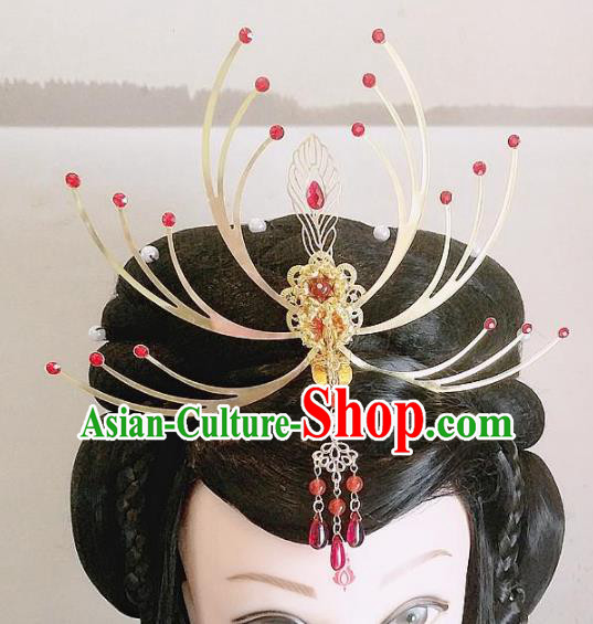 Chinese Ancient Queen Hair Accessories Traditional Hanfu Phoenix Coronet Hairpins for Women