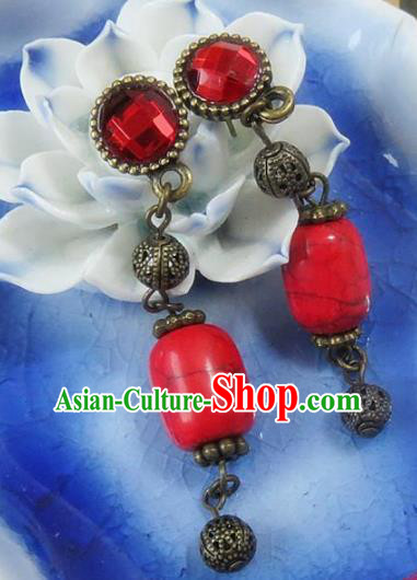 Chinese Ancient Princess Jewelry Accessories Traditional Earrings for Women