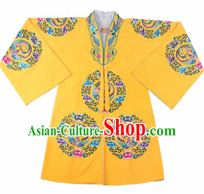 Professional Chinese Traditional Beijing Opera Costume Peking Opera Aristocratic Lady Yellow Cloak for Adults