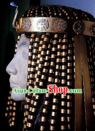Traditional Egyptian Hair Accessories Ancient Egypt Queen Golden Hair Crown for Women