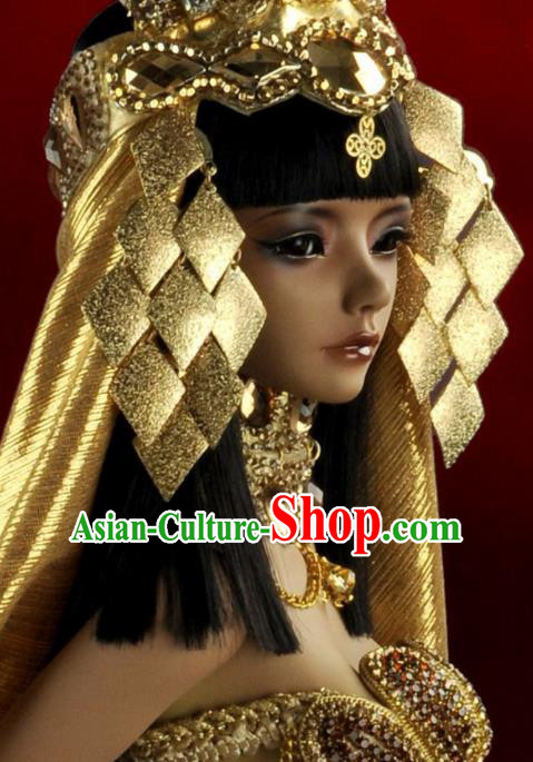 Traditional Egyptian Hair Accessories Ancient Egypt Queen Golden Hat Hair Crown for Women