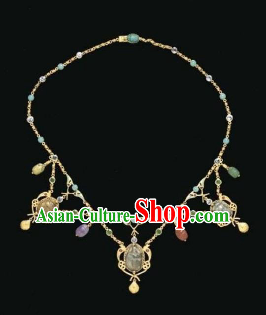 Traditional Egyptian Jewelry Accessories Ancient Egypt Palace Gem Necklace for Women