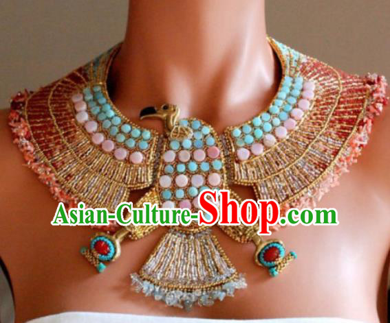 Traditional Egyptian Jewelry Accessories Ancient Egypt Gem Eagle Necklace for Women