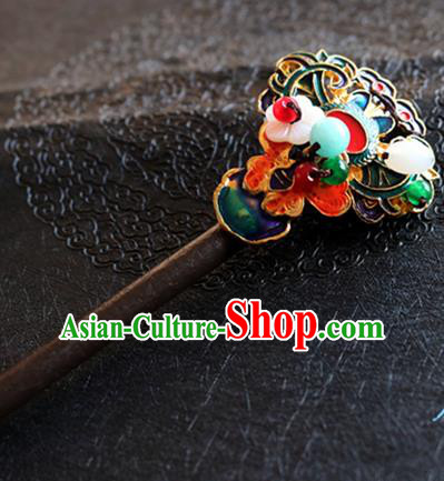 Chinese Ancient Handmade Cloisonne Butterfly Hairpins Traditional Classical Hair Accessories for Women
