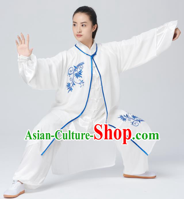 Chinese Traditional Tai Chi Group Costume Martial Arts Kung Fu Competition Embroidered Clothing for Women