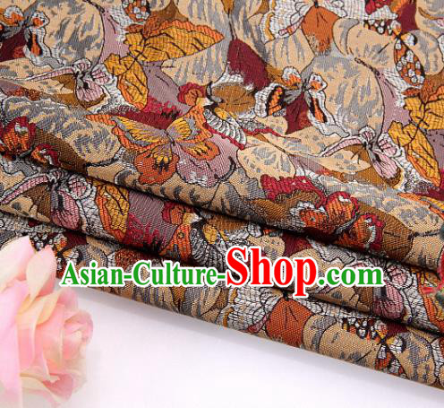 Asian Chinese Traditional Royal Butterfly Pattern Brocade Fabric Tang Suit Silk Fabric Material