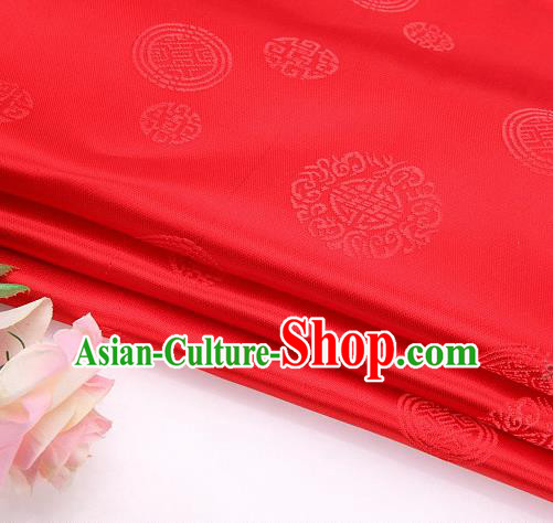 Asian Chinese Traditional Round Pattern Brocade Fabric Tang Suit Silk Fabric Material