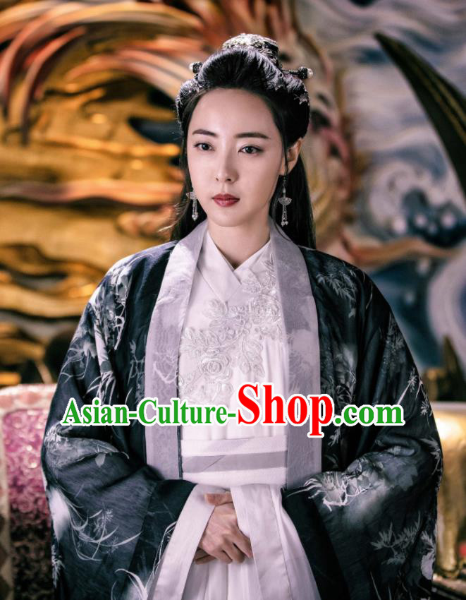 Chinese Ancient Queen Embroidered Hanfu Dress Drama Zhao Yao Swordswoman Traditional Costume for Women