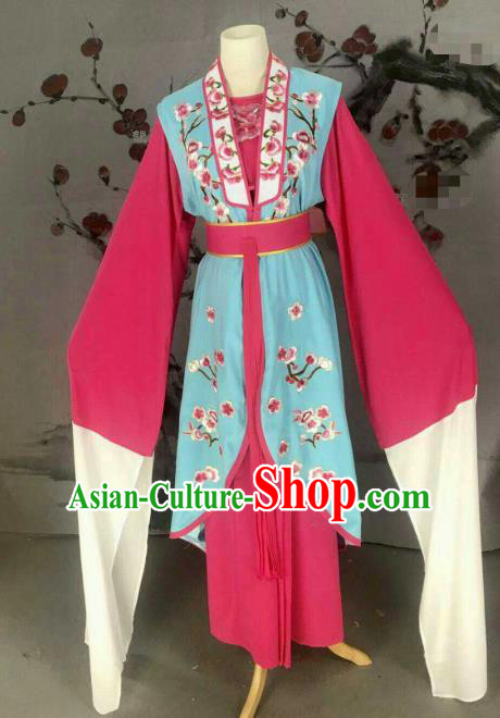 Chinese Traditional Beijing Opera Rich Lady Dress Ancient Peri Blue Costume for Women