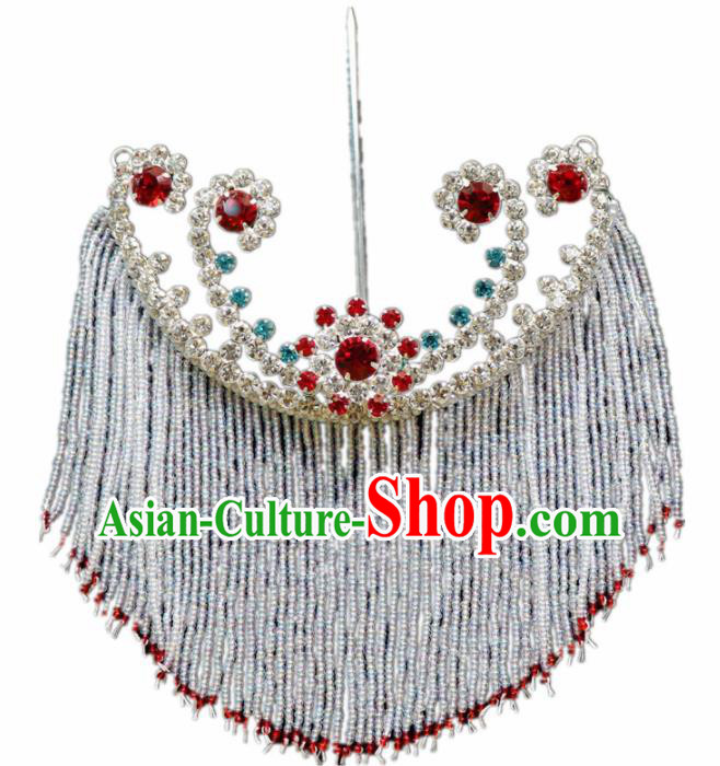 Chinese Ancient Princess Tassel Hairpins Traditional Peking Opera Artiste Hair Accessories for Women