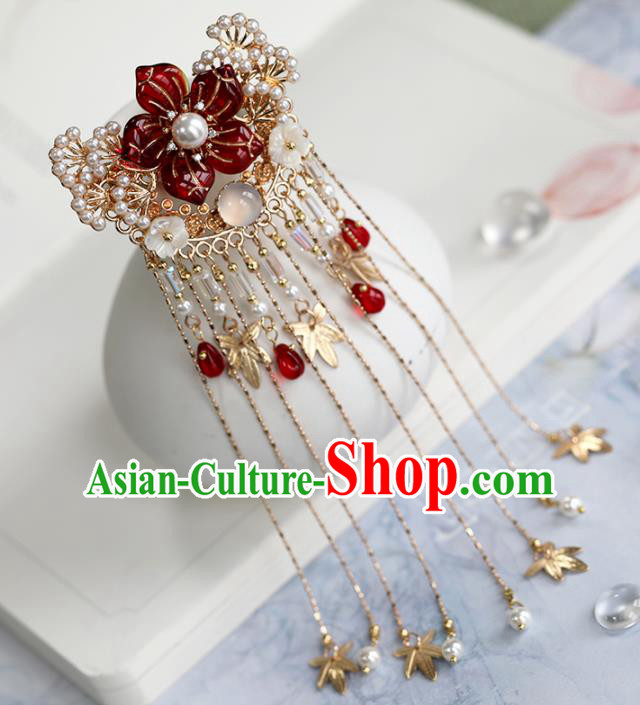 Chinese Traditional Hanfu Hair Accessories Ancient Princess Tassel Hair Claws Hairpins for Women