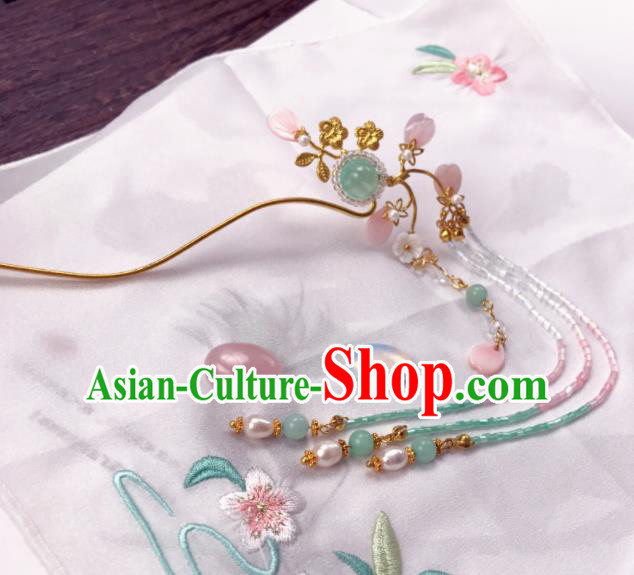 Chinese Ancient Princess Hairpins Tassel Step Shake Traditional Hanfu Hair Accessories for Women