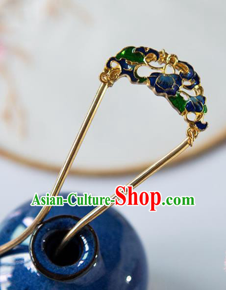 Chinese Ancient Princess Cloisonne Hairpins Traditional Hanfu Hair Accessories for Women