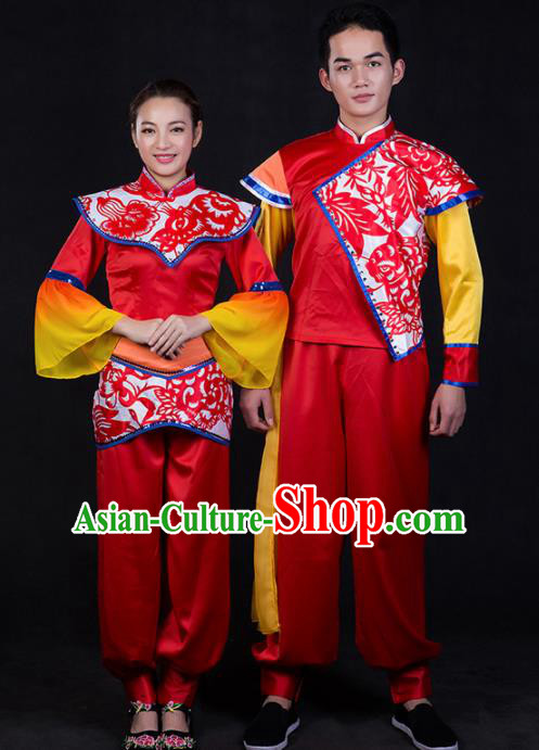 Chinese Traditional National Embroidered Folk Dance Costumes for Women for Men