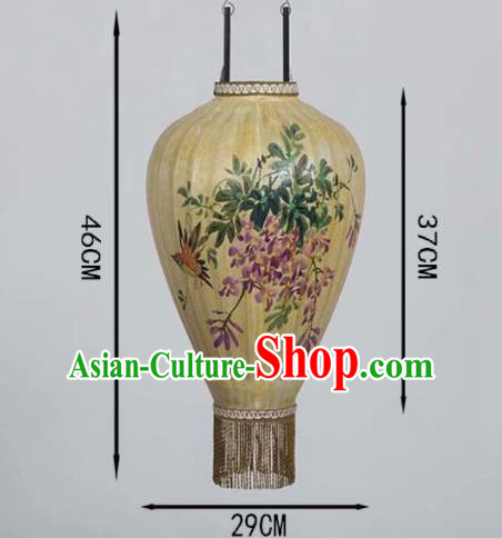 Chinese Traditional Handmade Lantern Painting Flowers Birds Palace Lanterns