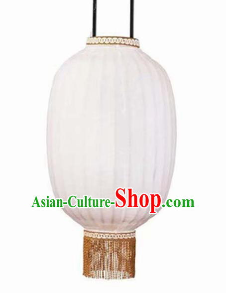 Chinese Traditional Handmade Bamboo Weaving Lantern 32 Inch White Lampbrella Palace Lanterns