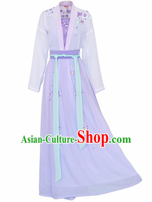 Chinese Ancient Imperial Concubine Embroidered Traditional Hanfu Dress Tang Dynasty Palace Historical Costume for Women