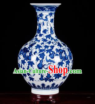 Chinese Jingdezhen Ceramic Craft Twine Pattern Design Vase Enamel Handicraft Traditional Porcelain Vase