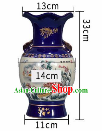 Chinese Jingdezhen Ceramic Craft Cloisonne Enamel Vase Handicraft Traditional Porcelain Vase