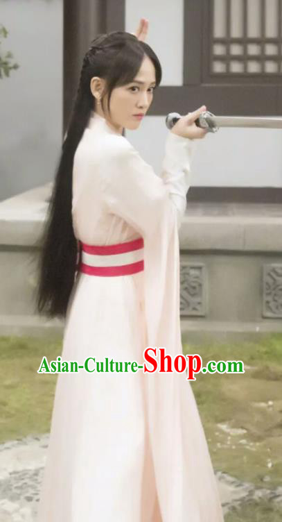 Chinese Ancient Swordswoman Hanfu Dress Traditional Sui Dynasty Empress Dugu Embroidered Historical Costume for Women