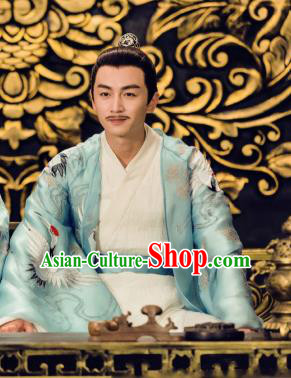 Chinese Ancient Emperor Yang Jian Clothing Traditional Sui Dynasty Majesty Embroidered Historical Costume for Men