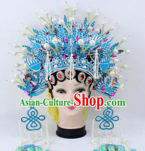 Chinese Ancient Princess Phoenix Coronet Traditional Peking Opera Artiste Headwear for Women