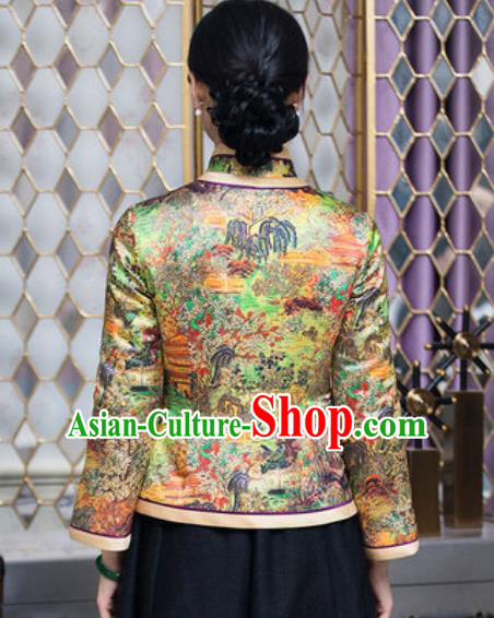 Chinese Traditional Tang Suit Upper Outer Garment Qipao Jacket National Costume for Women