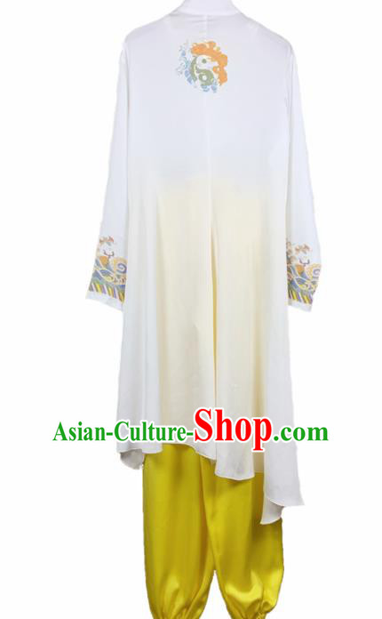 Chinese Traditional Martial Arts Kung Fu Competition White Costume Tai Chi Clothing for Women