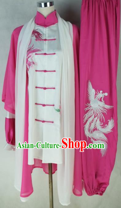 Chinese Traditional Kung Fu Costume Martial Arts Tai Chi Embroidered Phoenix Clothing for Women