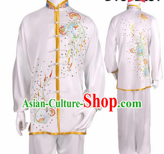 Chinese Traditional Kung Fu Competition Costume Martial Arts Tai Chi Embroidered Phoenix Clothing for Women