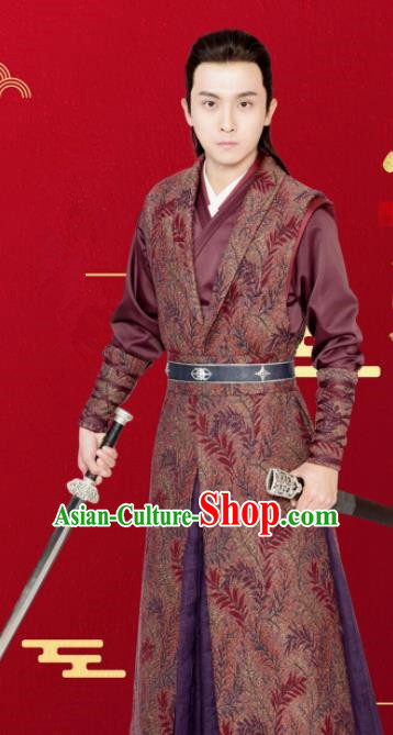 Drama Queen Dugu Chinese Ancient Northern and Southern Dynasties Swordsman Historical Costume for Men