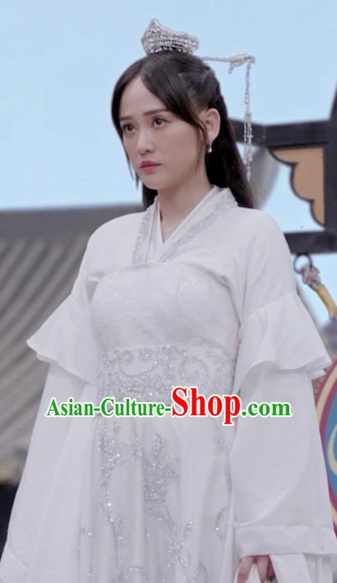 Chinese Drama Queen Dugu Ancient Hanfu Dress Northern Zhou Dynasty Nobility Lady Historical Costume and Headpiece for Women