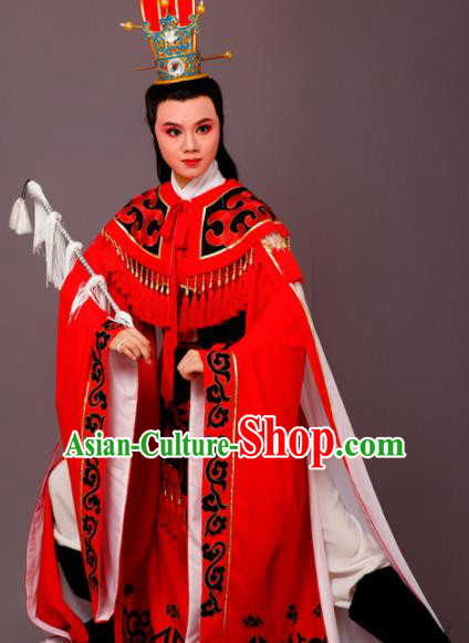 Chinese Traditional Peking Opera Prince Red Robe Beijing Opera Niche Embroidered Costume for Men