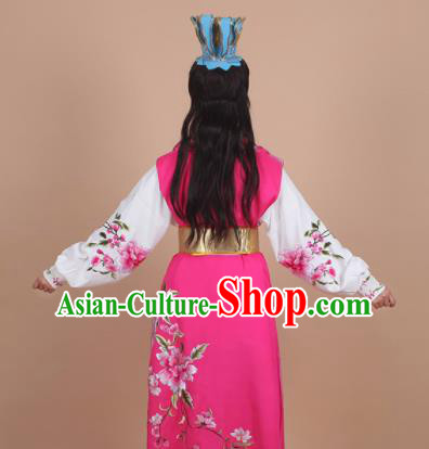 Chinese Traditional Peking Opera Jia Baoyu Embroidered Rosy Robe Beijing Opera Niche Costume for Men