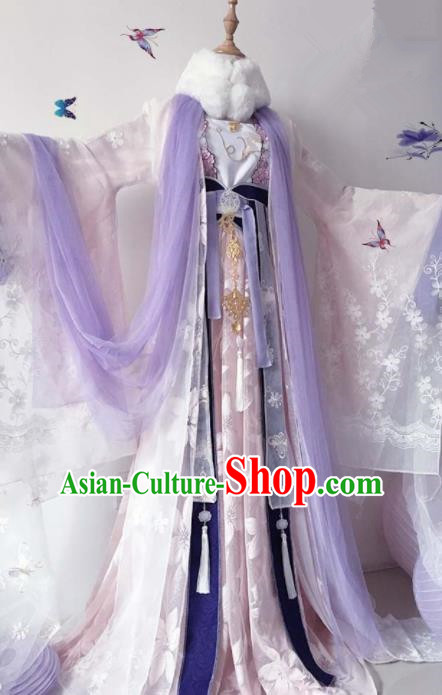 Chinese Traditional Cosplay Princess Costume Ancient Tang Dynasty Imperial Consort Hanfu Dress for Women