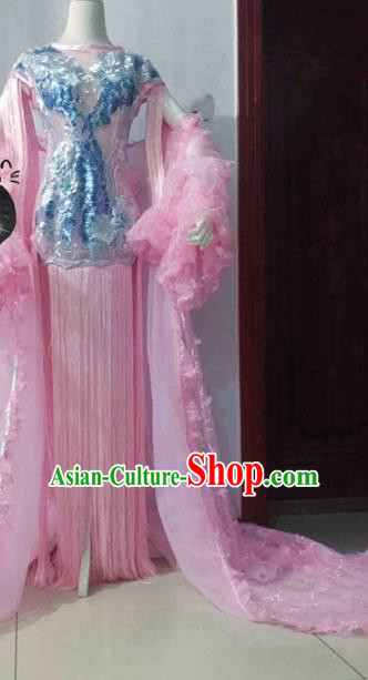 Traditional Halloween Cosplay Costume Ancient Princess Pink Hanfu Dress for Women