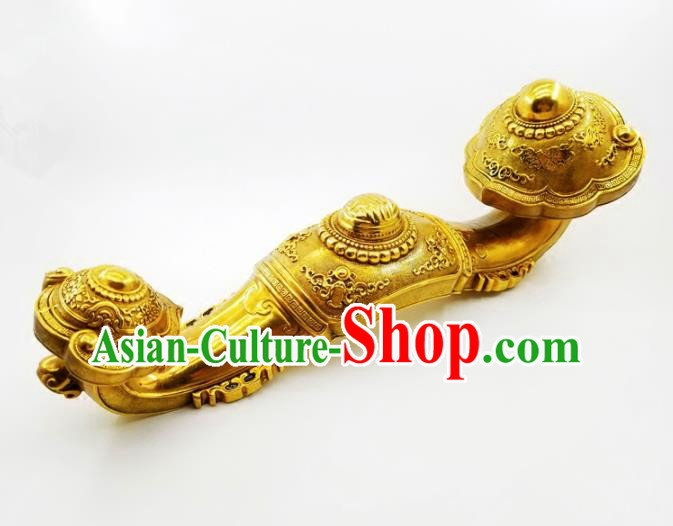 Chinese Traditional Feng Shui Items Taoism Bagua Brass Ru Yi Decoration
