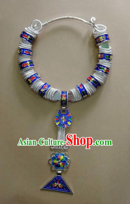 Chinese Traditional Ethnic Jewelry Accessories Dong Nationality Necklace for Women