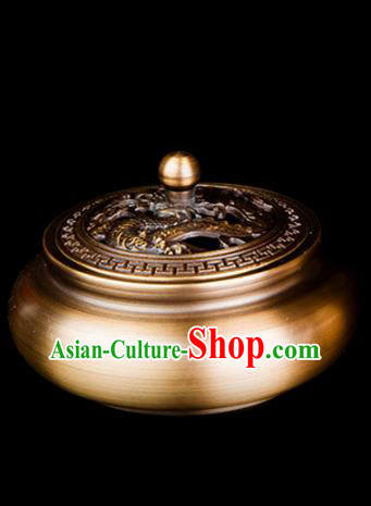 Chinese Traditional Taoism Brass Incense Burner Feng Shui Items Bagua Censer Decoration