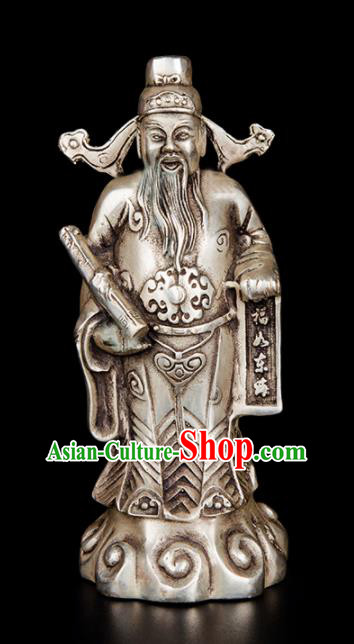 Chinese Traditional Feng Shui Items Taoism Bagua Brass Decoration Bronze Lucky God Statue