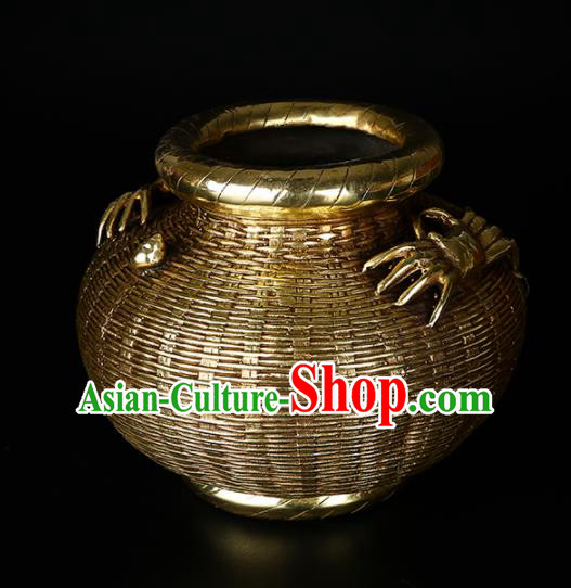 Chinese Traditional Feng Shui Items Taoism Bagua Brass Crab Creel Decoration