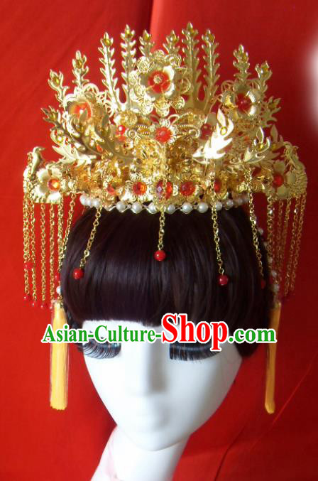 Chinese Traditional Goddess Hair Accessories Ancient Princess Phoenix Coronet for Women