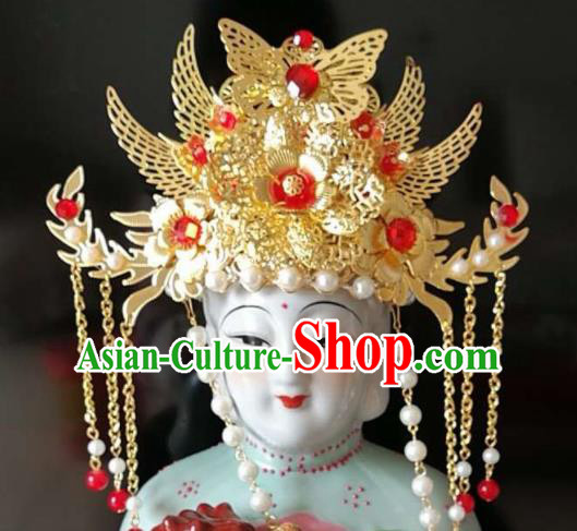 Chinese Traditional Goddess Hair Accessories Ancient Queen Mother Phoenix Coronet for Women